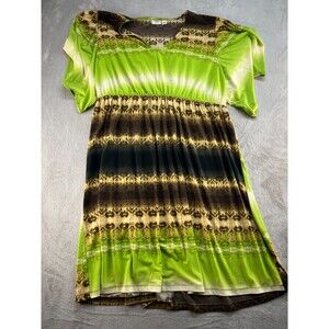 Cato Dress Womens 22/24 W Short Sleeve Multicolor V-Neck Pullover Casual